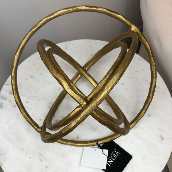 Other - Gold metal sphere home decor accent piece.  NWT